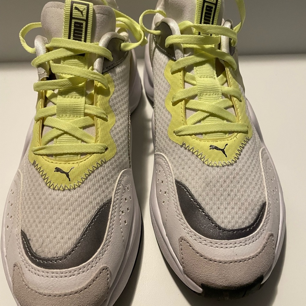 Puma Athletic Shoes - White and Yellow